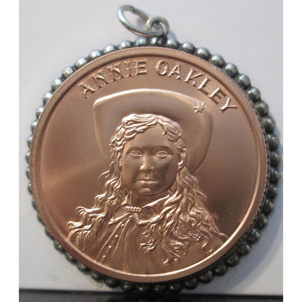 NEW! Annie Oakley – 1 AVDP Oz .999 Fine Copper Round/Pendant |Wild West Legends